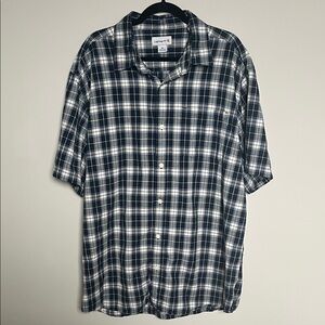 Carhartt Navy Plaid Western Work Shirt Sbutton Down-Size XL